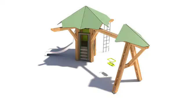 ARBRE CANOPÉE PLAYTREE S - avec toboggan et balançoire CANOPY DESIGN